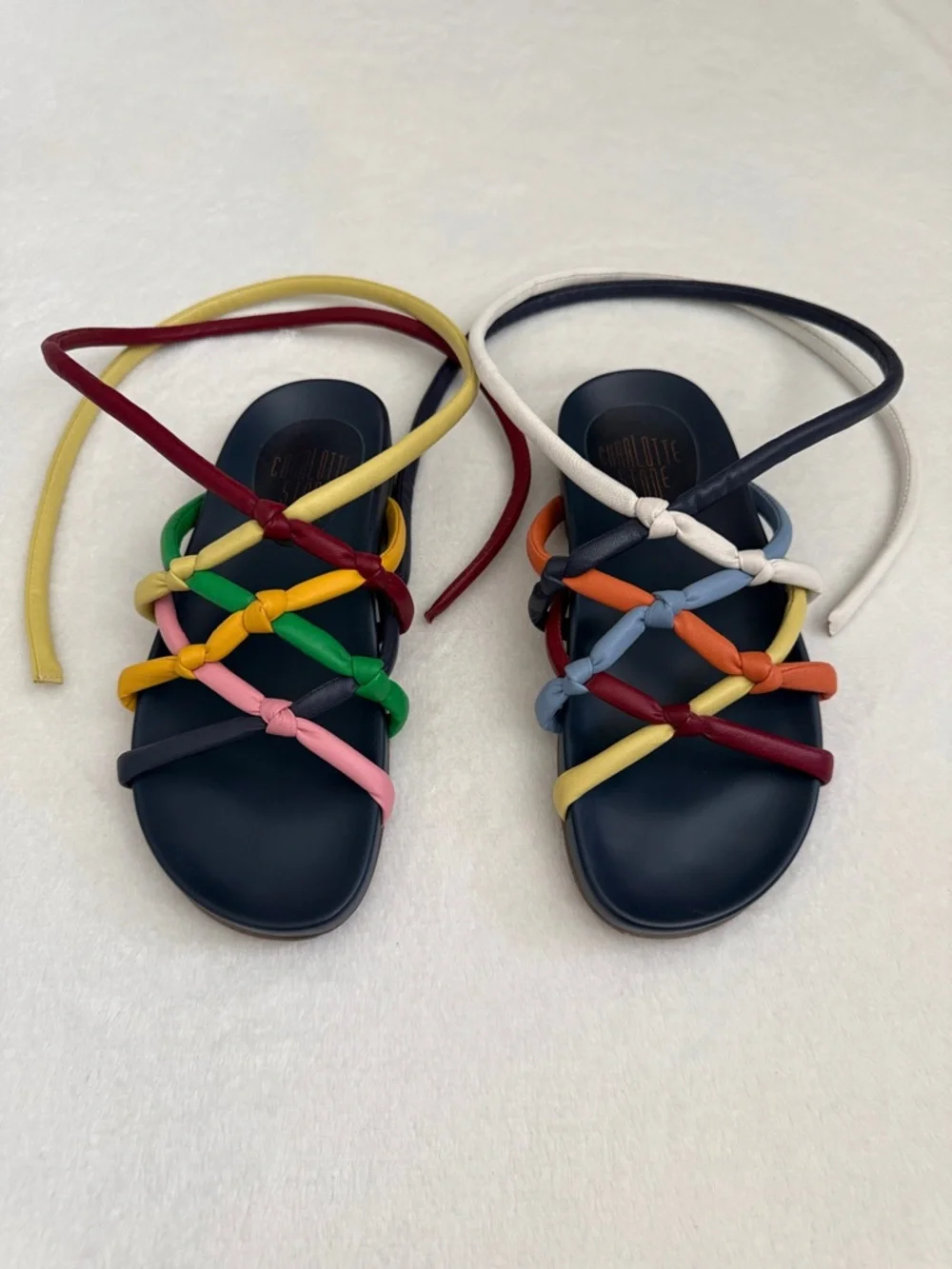 Charlotte Stone | Noemi Multicolor Strap Wrap Tie Gladiator Sandals (7) - Picture 2 of 16